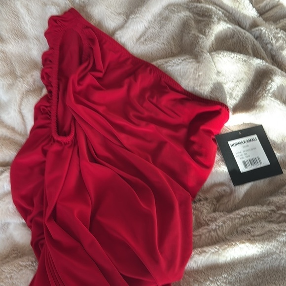 Norma Kamali Diana dress red NEW NWT sz XS ruched bodycon cocktail formal maxi - Picture 11 of 16